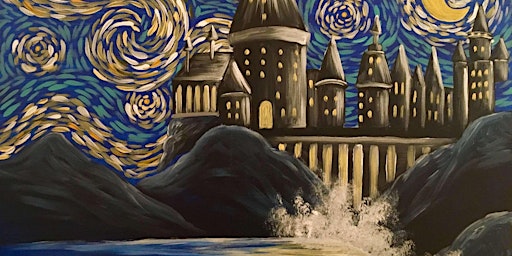 Primaire afbeelding van Starry Night Wizards Castle - Paint and Sip by Classpop!™