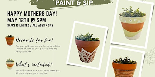 Imagem principal do evento Mother's Day Paint a Pot