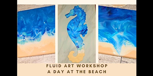 Fluid Art Class - A Day at the Beach primary image