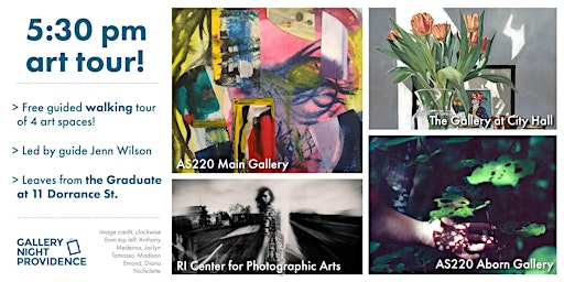 Primaire afbeelding van 5:30 pm Walking Art Tour! with Gallery Night Providence
