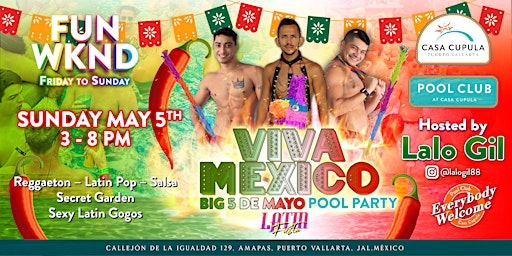 Primaire afbeelding van Latin Fiesta Pool Party at Pool Club - 5 de Mayo ¡Viva México! Edition