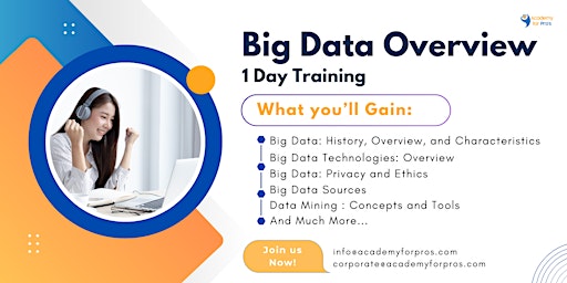 Big Data Overview 1 Day Training in Madison, WI on Jun 21st, 2024 primary image