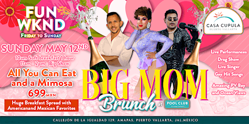 BIG GAY SUNDAY BRUNCH at POOL CLUB PV | Mothers Day Día de las Madres  primärbild
