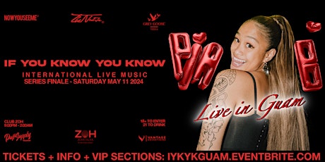 IF YOU KNOW YOU KNOW (LIVE MUSIC SERIES FINALE) with DJ PIA B!!!