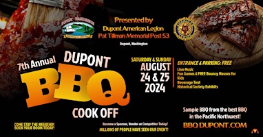 Dupont BBQ Cook Off | August 24 & 25, 2024 | Dupont, Washington primary image