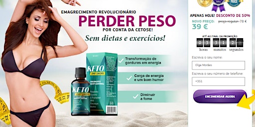 Image principale de KETO Diet Drops-avaliacoes-preco-Comprar-gotas-Farmacia-Onde obter em Portugal