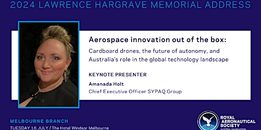 2024 Lawrence Hargrave Memorial Address with Amanda Holt primary image
