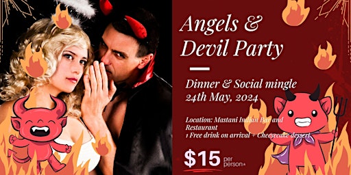 Immagine principale di Social Mingle, Dinner Party - Angels and Devil Theme 