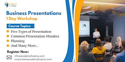 Image principale de Business Presentations Workshop in New York City, NY on May 24th, 2024