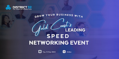 Gold Coast's Leading Speed Networking Event – Online – Tue 14 May primary image