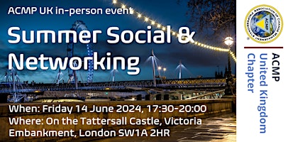 Hauptbild für ACMP UK Chapter Summer Social & Networking