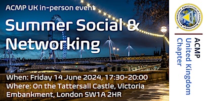 Imagem principal de ACMP UK Chapter Summer Social & Networking