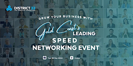 Gold Coast's Leading Speed Networking Event – Online – Tue 28 May
