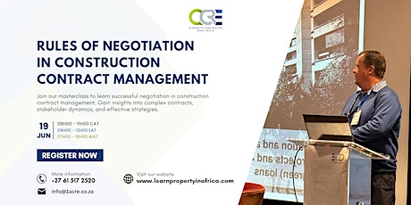 Rules of Negotiation  in Construction Contract Management