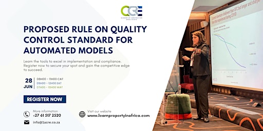 Hauptbild für Proposed Rule on Quality Control Standard for Automated Models