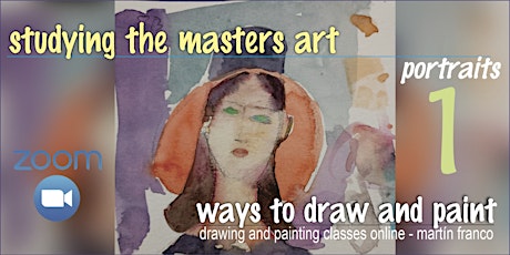 Immagine principale di Studying the Masters Art: PORTRAITS (WTD70) - drawing & painting class 
