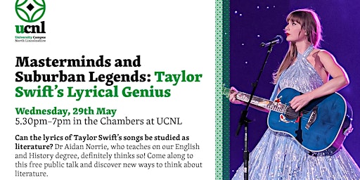 Imagem principal do evento Masterminds and Suburban Legends: Taylor Swift's Lyrical Genius