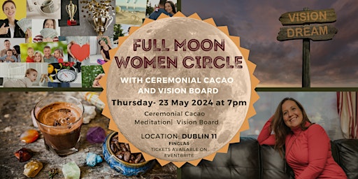 Imagem principal do evento Full Moon Women Circle with Ceremonial Cacao and Vision Board