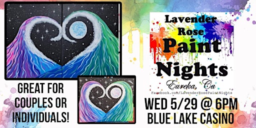 Immagine principale di Waves of Love Paint Night at Blue Lake Casino 