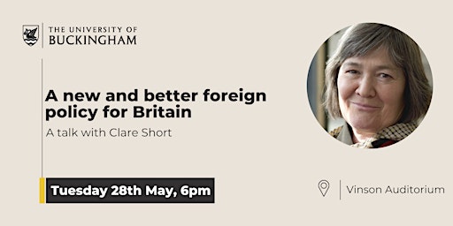 Vice-Chancellor's Speaker Series - Clare Short  primärbild