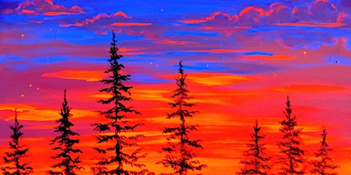 Hauptbild für Sunset Moon (under Blacklight) - Paint and Sip by Classpop!™