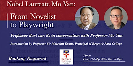 In conversation with Nobel Laureate Mo Yan:  from novelist to playwright