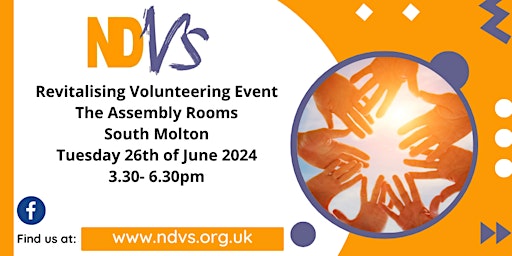 Hauptbild für Revitalising Volunteer Event (South Molton) - Organisations Booking Form
