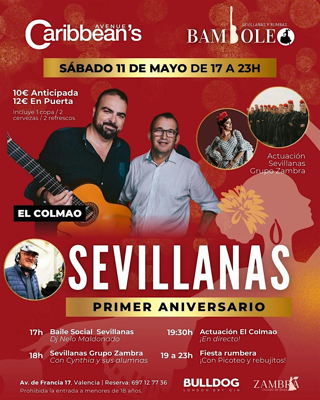 1er Aniversario Sevillanas en Caribbean's Avenue. Fiesta Bamboleo