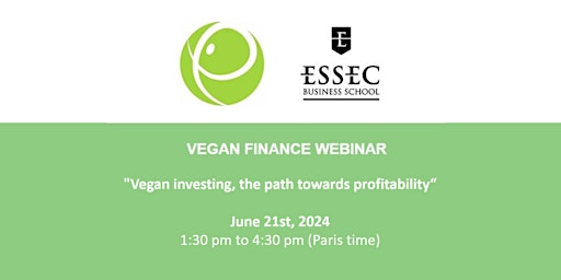 Immagine principale di VEGAN FINANCE WEBINAR "Vegan investing, the path towards profitability" 