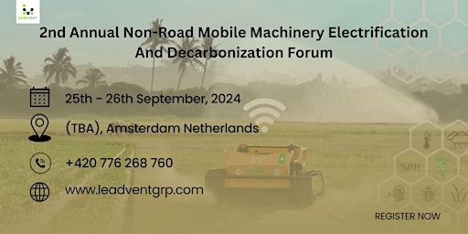 Immagine principale di 2nd Non-Road Mobile Machinery Electrification And Decarbonization Forum 