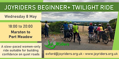 Beginner+ Twilight ride: Marston and North Oxford to Port Meadow and back primary image