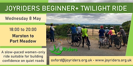 Beginner+ Twilight ride: Marston and North Oxford to Port Meadow and back