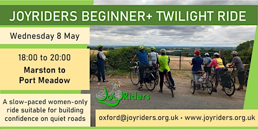Imagem principal do evento Beginner+ Twilight ride: Marston and North Oxford to Port Meadow and back