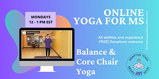 Online Yoga for MS - Balance and Core Chair Yoga primary image