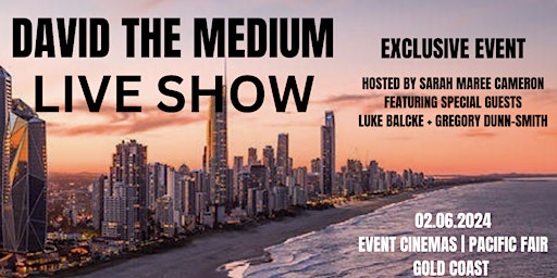 Imagem principal de David The Medium: LIVE SHOW | Gold Coast