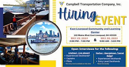 Maritime Hiring Event - East Liverpool, OH
