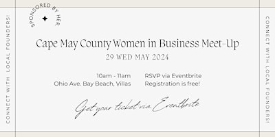 Imagen principal de Cape May County Women in Business Meet-Up