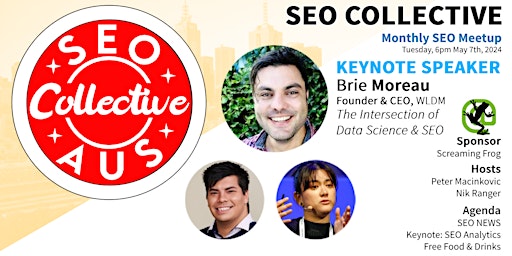 Primaire afbeelding van Brie Moreau on Data Science & SEO: Melbourne SEO Meetup  - May 7th