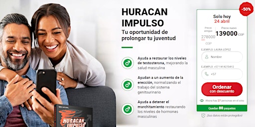 Imagen principal de Huracan impulso: opiniones-Precio-cápsula-Beneficios-Donde comprar- Cómo utilizar