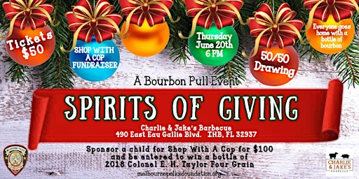 Imagem principal do evento Spirits of Giving- A Bourbon Pull Supporting Shop With  Cop