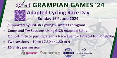 Image principale de Grampian Inclusive Cycling Bothies Race Day Festival - Morning Session