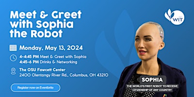 Imagem principal de Columbus getWITit: Meet and Greet with Sophia the Robot