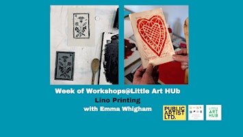Imagem principal do evento Week of Workshops @Little Art Hub  - Lino Printing with Emma Whigham