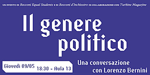 Il genere politico | Una conversazione con Lorenzo Bernini primary image