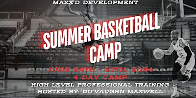 Imagem principal de Maax'd Development presents...MAXX'D SUMMER 4 DAY BASKETBALL CAMP