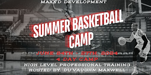 Image principale de Maax'd Development presents...MAXX'D SUMMER 4 DAY BASKETBALL CAMP