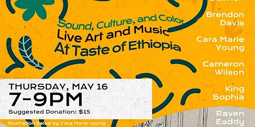 Imagem principal do evento Sound, Culture, and Color: Live Art and Music at Taste of Ethiopia
