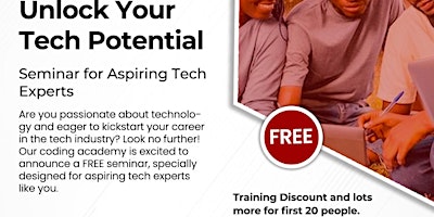 Free Seminar  For Aspiring Tech Expert primary image