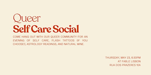 Imagem principal do evento Queer Self Care Social