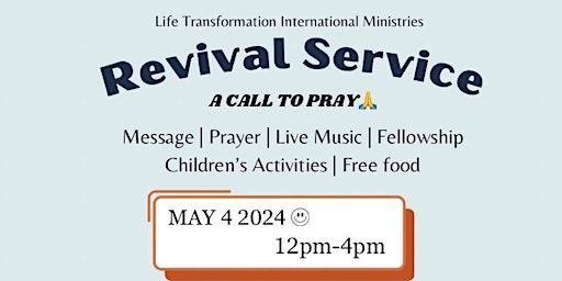 Immagine principale di REVIVAL SERVICE - A CALL TO PRAY 